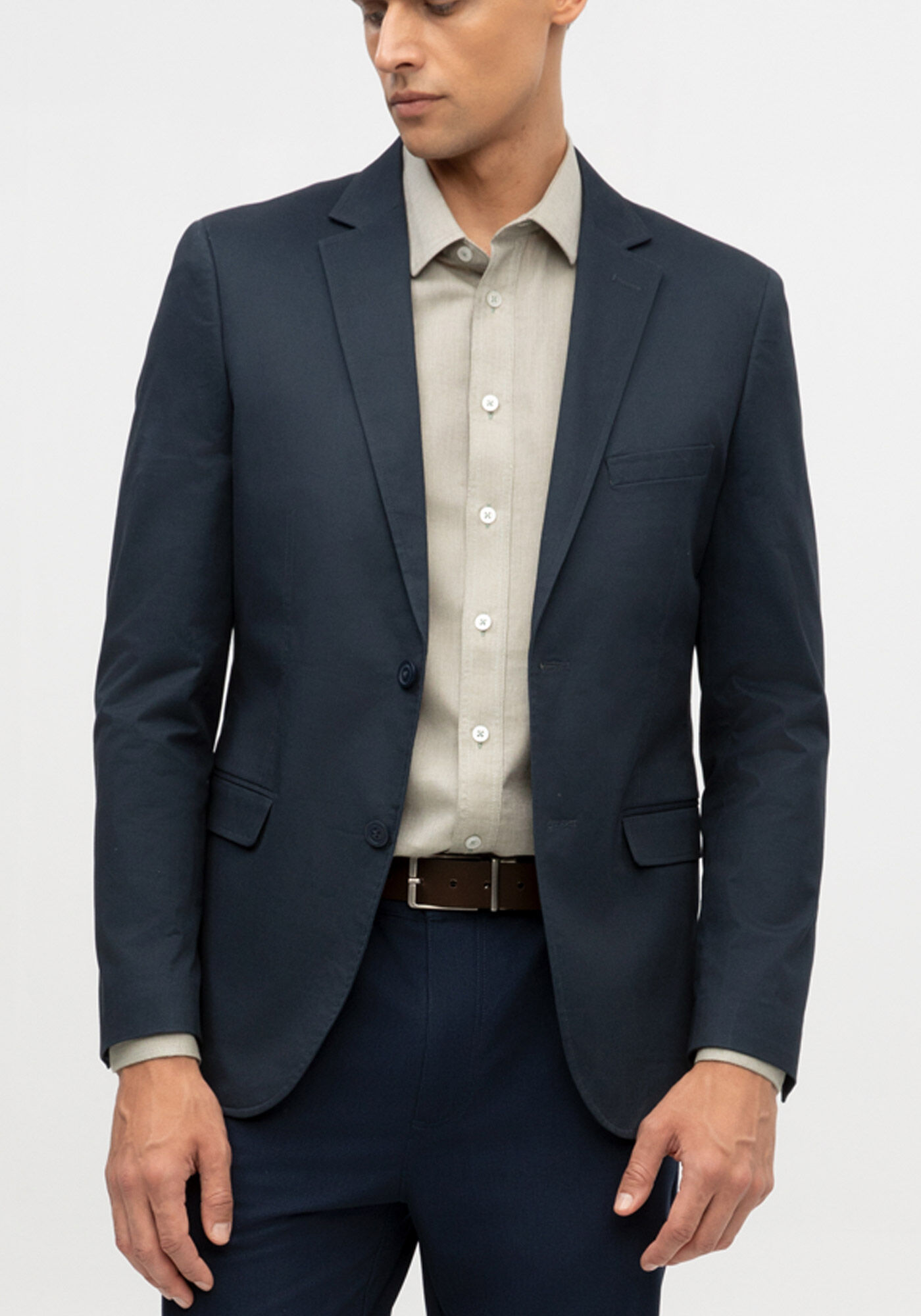 Blazer Comfort Em Sarja Com Elastano, MARINHO ACTION, large.