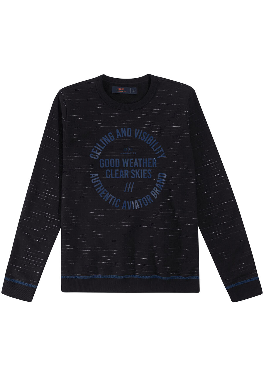 Blusão em Moletom Jet Estampado Juvenil, PRETO REATIVO. Blusão em Moletom Jet Estampado Juvenil, PRETO REATIVO, large.