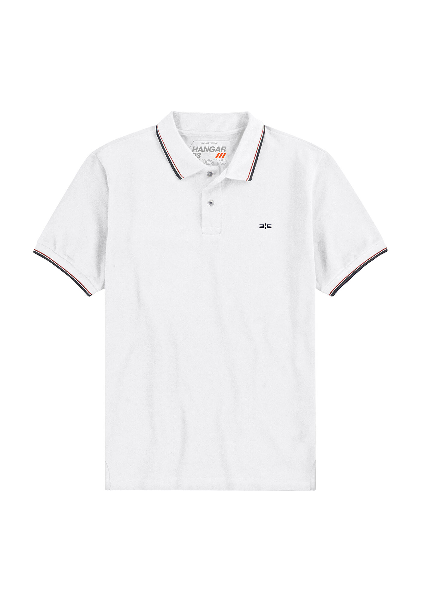 Camisa Polo Masculina Cl&aacute;ssica Piquet, BRANCO, large.