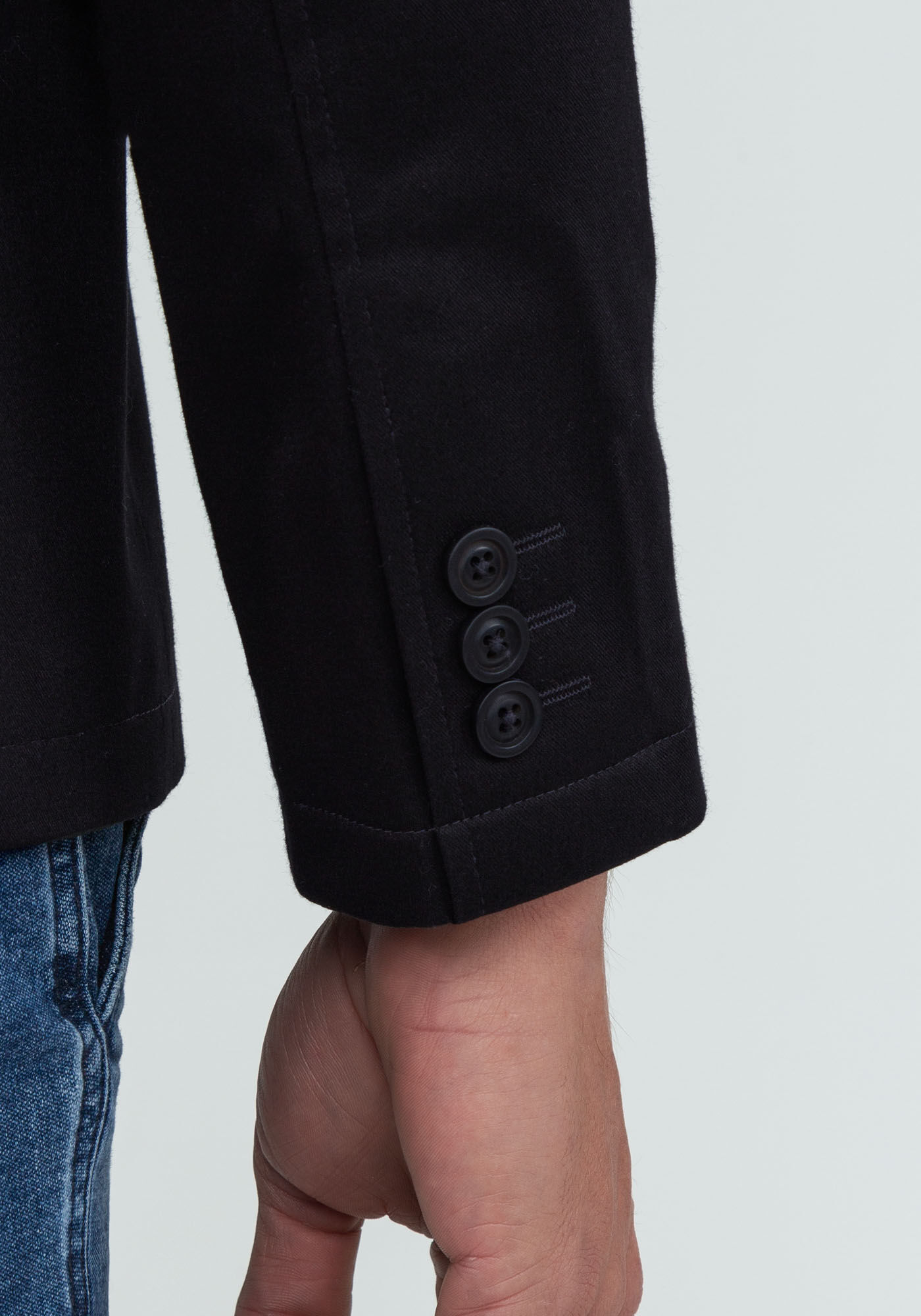 Blazer Social Comfort Em Sarja Com Elastano, PRETO, large.