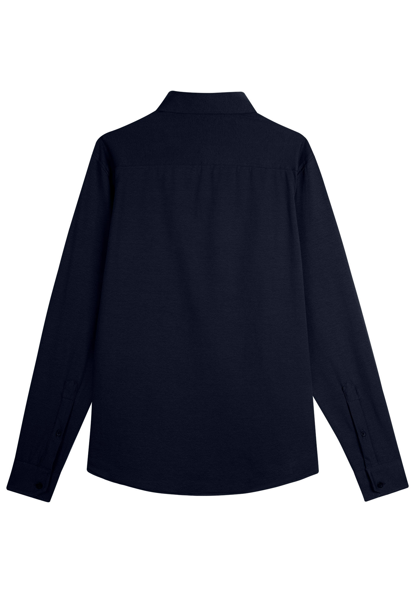 Camisa De Mangas Longas Em Malha Pima Slim Fit Masculina, MARINHO IMPERIO, large.