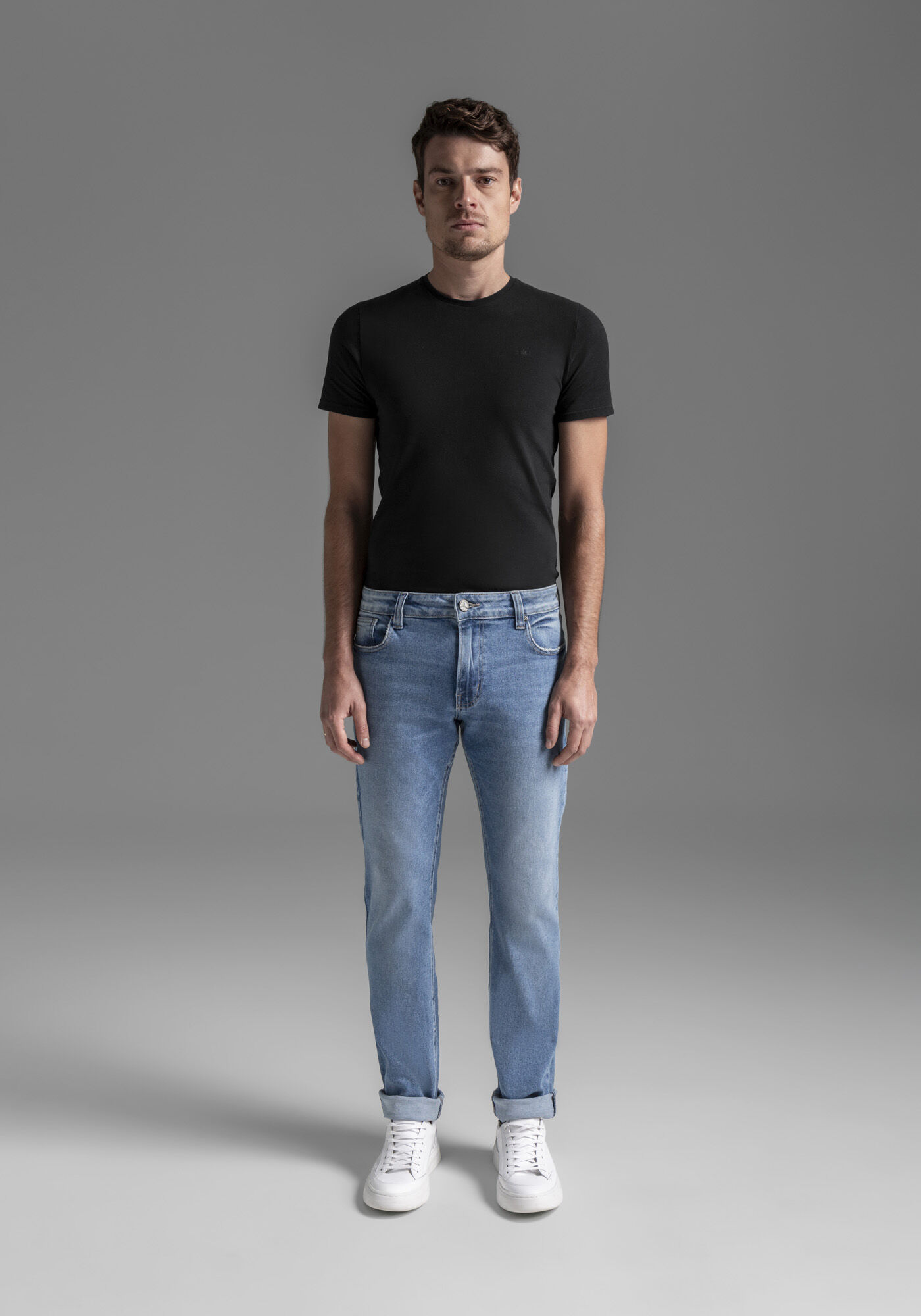 Cal&ccedil;a Jeans Masculina Slim Clara com Elastano, JEANS, large.