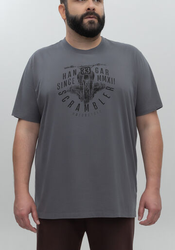 Camiseta Com Estampa Local Big & Tall Em Malha De Algodão, CINZA NIGHTCALL. Camiseta Com Estampa Local Big & Tall Em Malha De Algodão, CINZA NIGHTCALL, large.