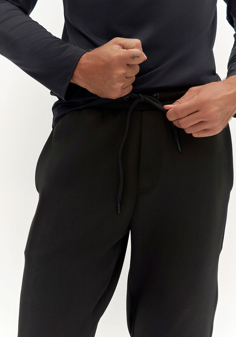 Cal&ccedil;a Masculina em Malha Poliamida com Cadar&ccedil;o, PRETO REATIVO, large.