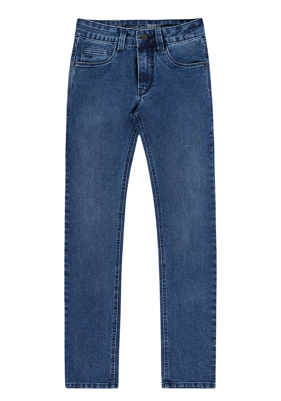 Calça Jeans Juvenil Slim com Elasticidade, JEANS, large.