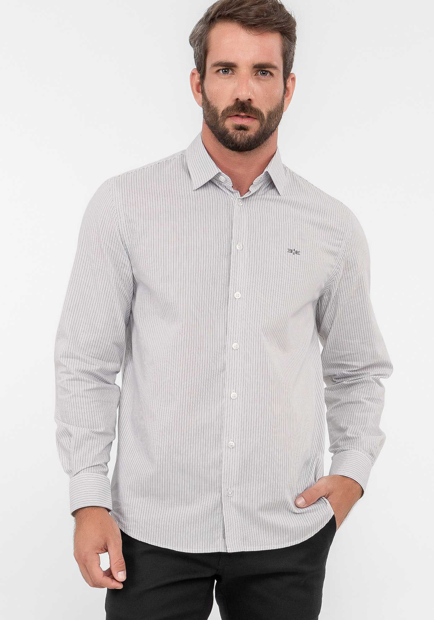 Camisa social tricoline masculina shop