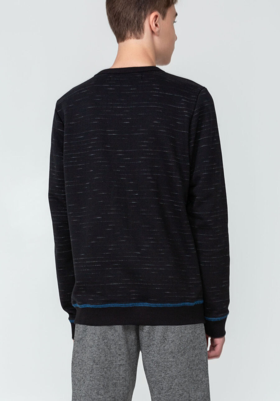 Blusão em Moletom Jet Estampado Juvenil, PRETO REATIVO. Blusão em Moletom Jet Estampado Juvenil, PRETO REATIVO, large.