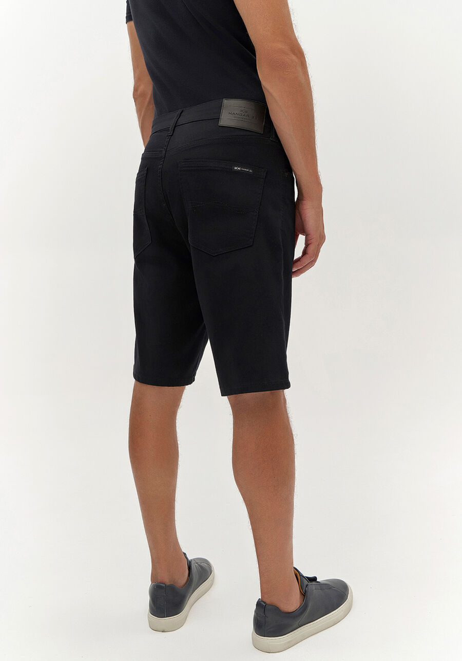 Bermuda Sarja Masculina Reta Não Desbota, PRETO REATIVO. Bermuda Sarja Masculina Reta Não Desbota, PRETO REATIVO, large.