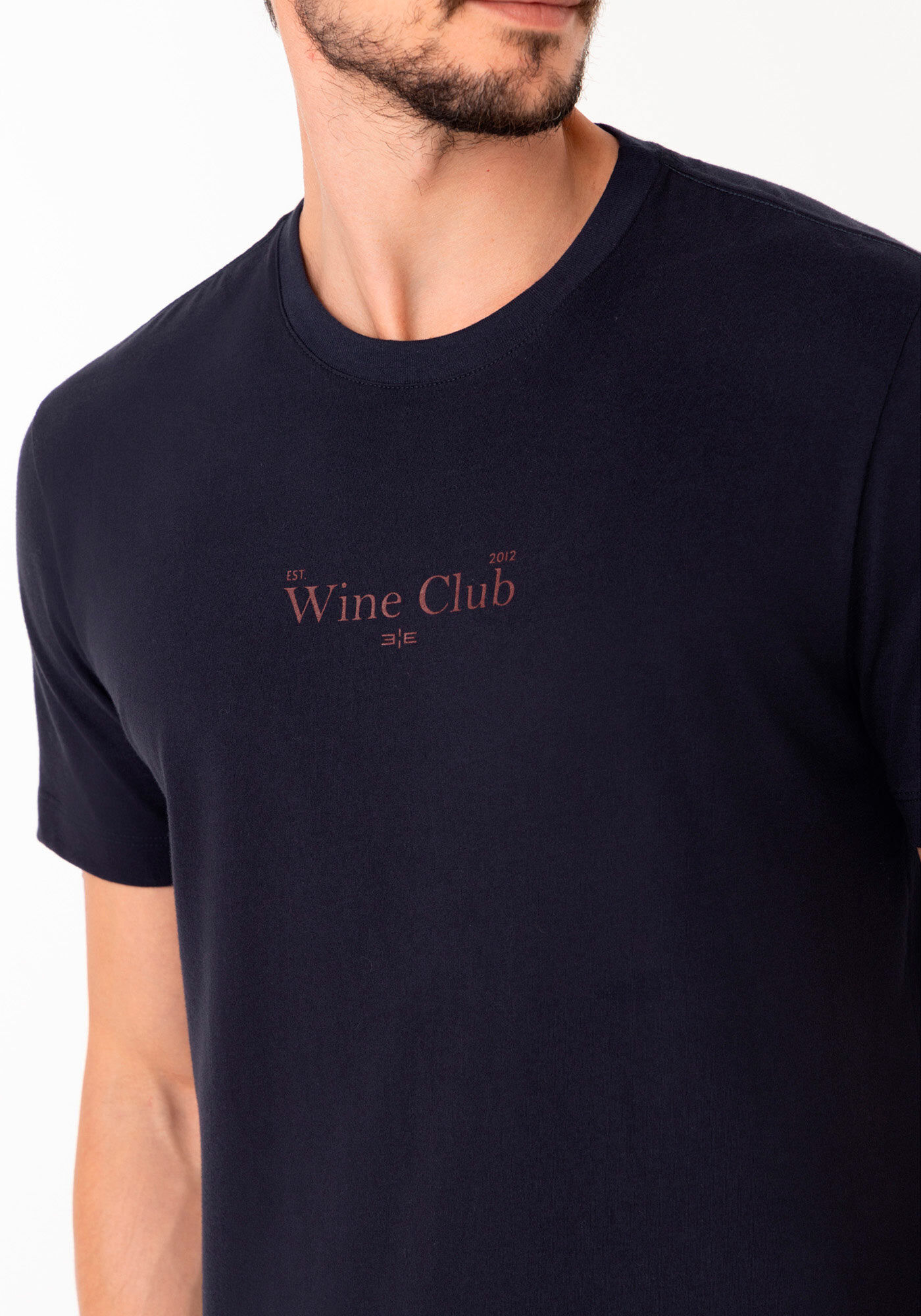 Camiseta De Mangas Curtas Em Meia Malha De Algod&atilde;o Fio 30, MARINHO IMPERIO, large.