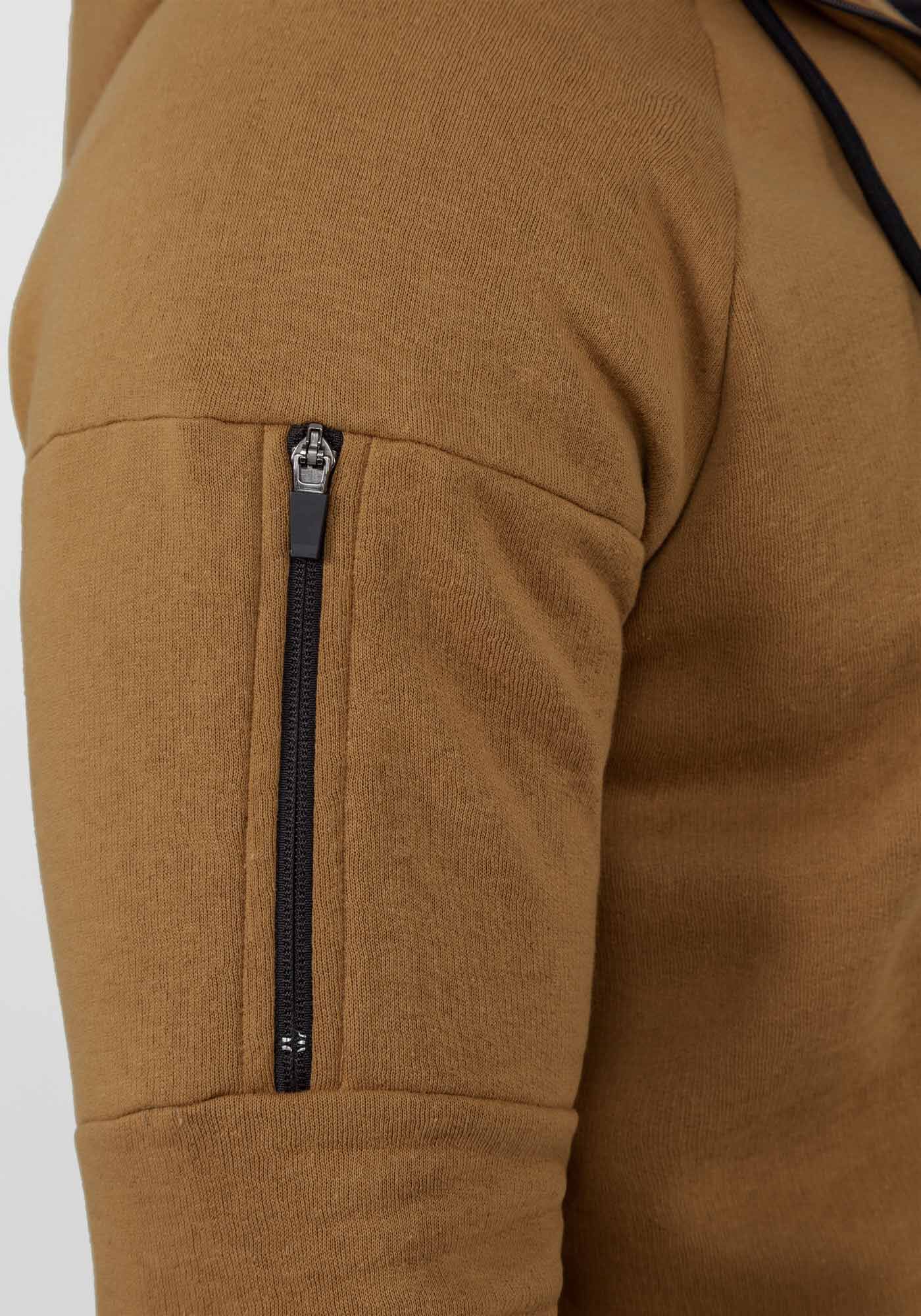 Jaqueta Masculina em Moletom 3 Cabos com Capuz, MARROM TILE, large.