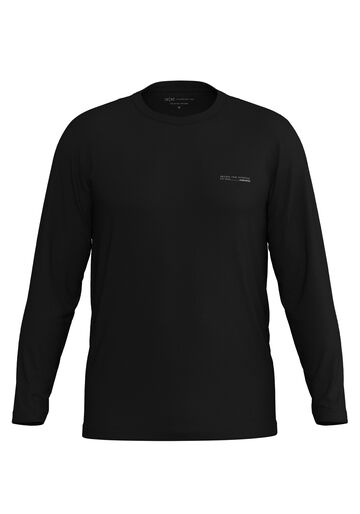 Camiseta De Mangas Longas Com Gola Redonda Em Malha Modal, PRETO. Camiseta De Mangas Longas Com Gola Redonda Em Malha Modal, PRETO, large.