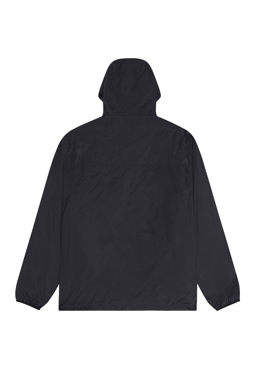 Jaqueta Em Tecido De Poliamida Com Capuz E Zíper Big & Tall, PRETO REATIVO. Jaqueta Em Tecido De Poliamida Com Capuz E Zíper Big & Tall, PRETO REATIVO, large.