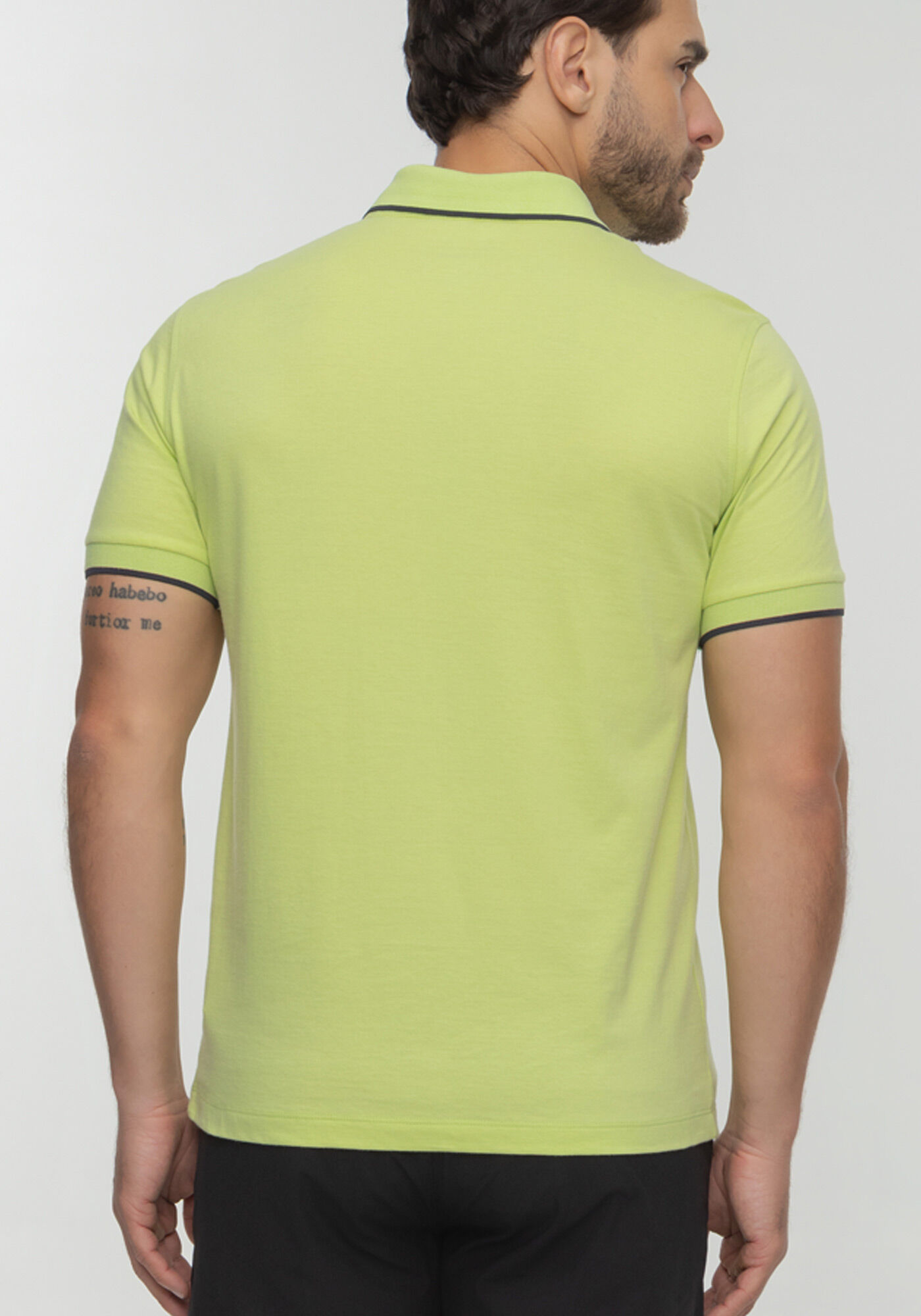 Camisa Polo Com Bot&otilde;es Em Malha De Algod&atilde;o Respons&aacute;vel, VERDE NAMIBIA, large.