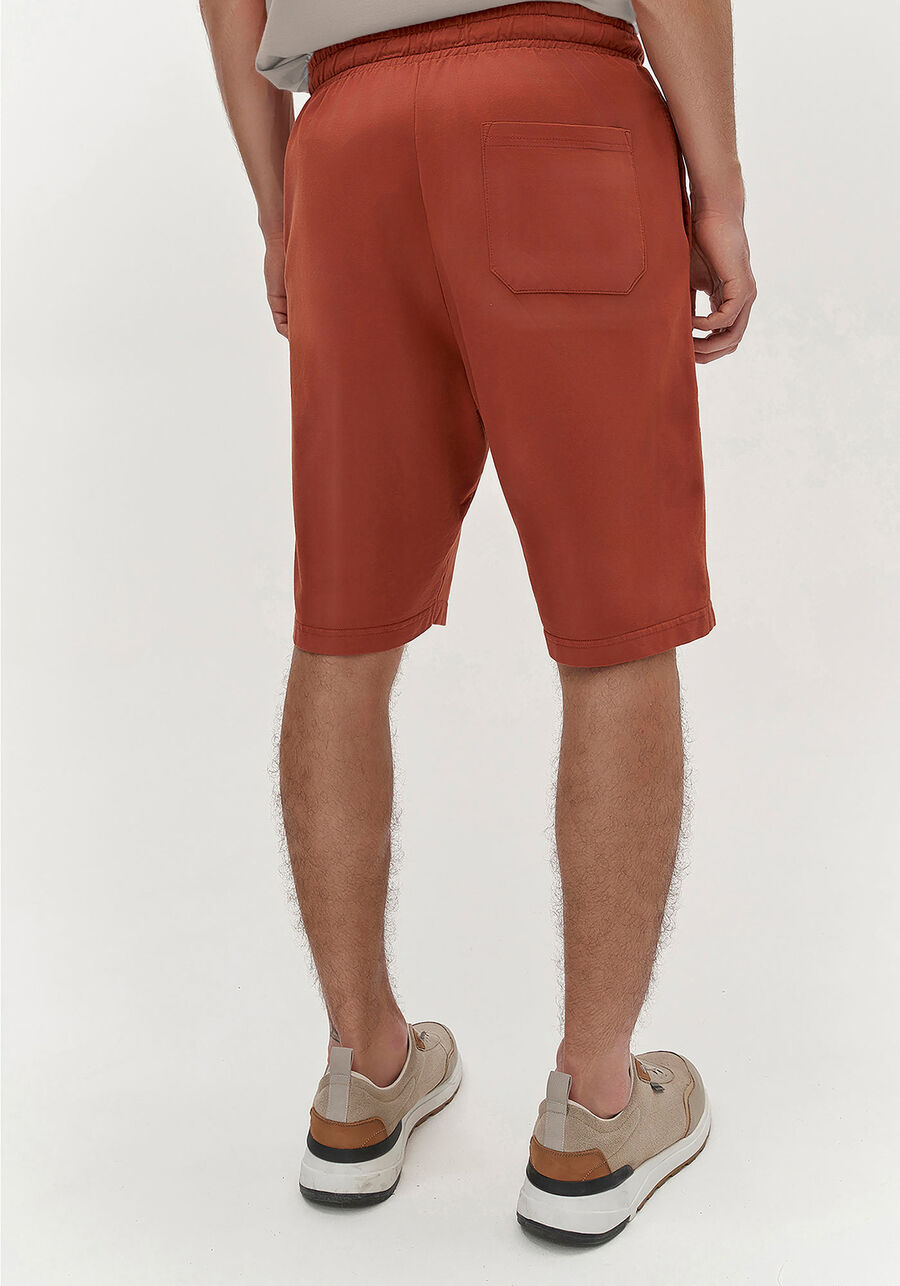 Bermuda Masculina Com Bolsos E Cadarço Colors Em Molecotton, 3634 TERRA. Bermuda Masculina Com Bolsos E Cadarço Colors Em Molecotton, 3634 TERRA, large.