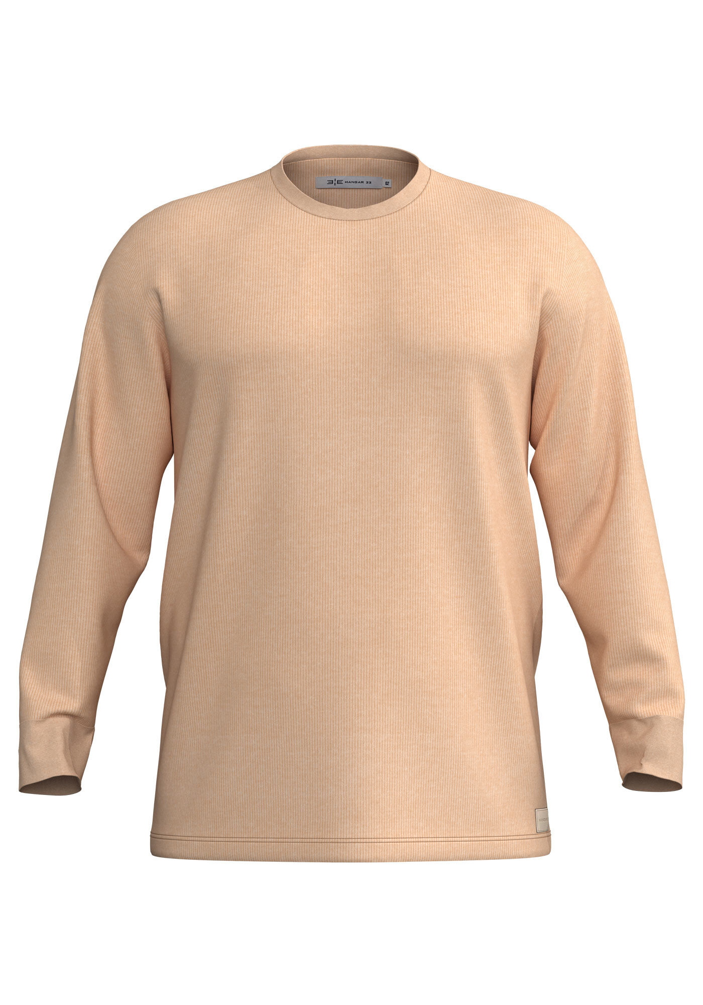 Blus&atilde;o B&aacute;sico De Mangas longas Com Gola Redonda Big & Tall, BEGE TIGER, large.