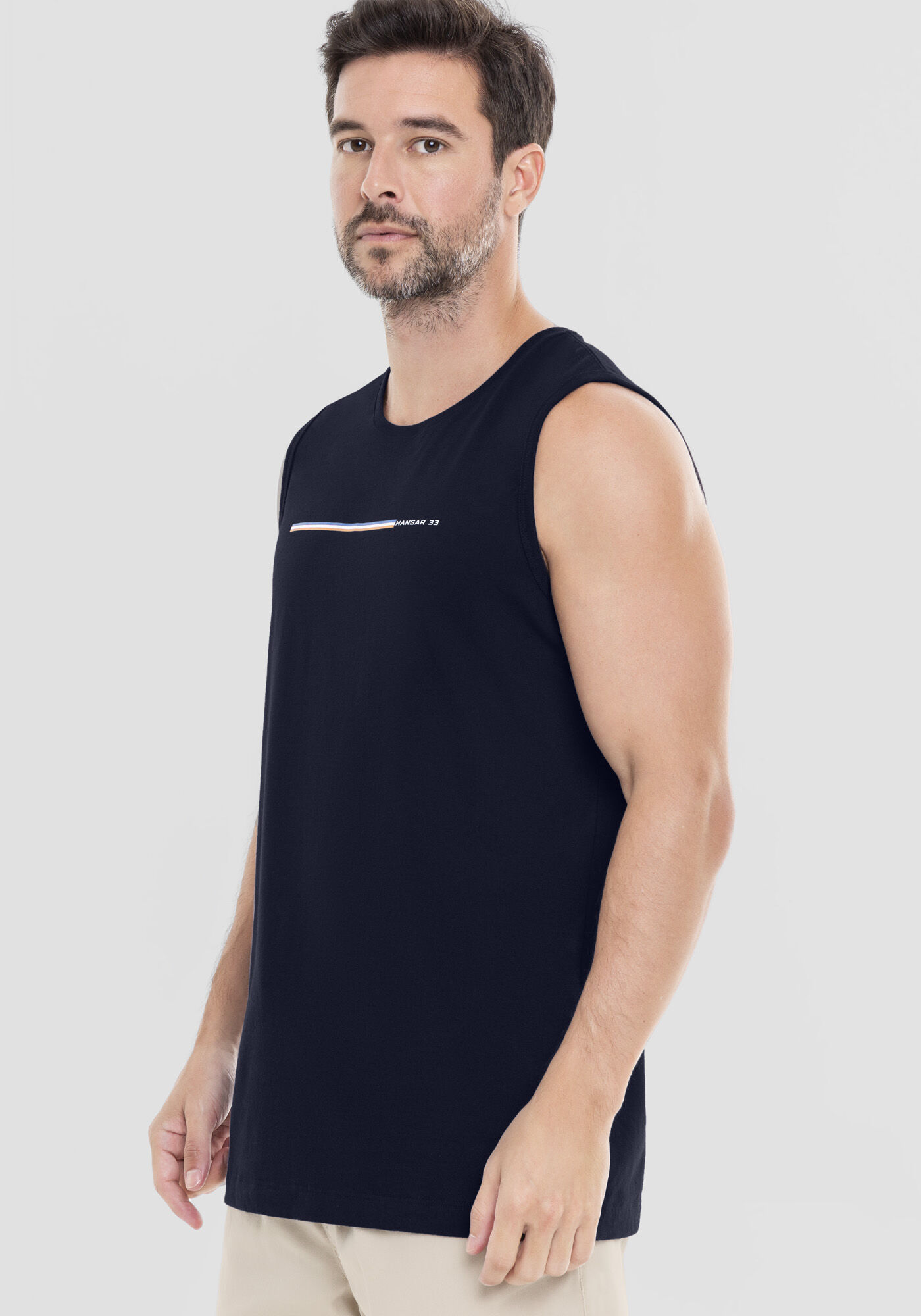 Regata Masculina em Meia Malha, MARINHO IMPERIO, large.