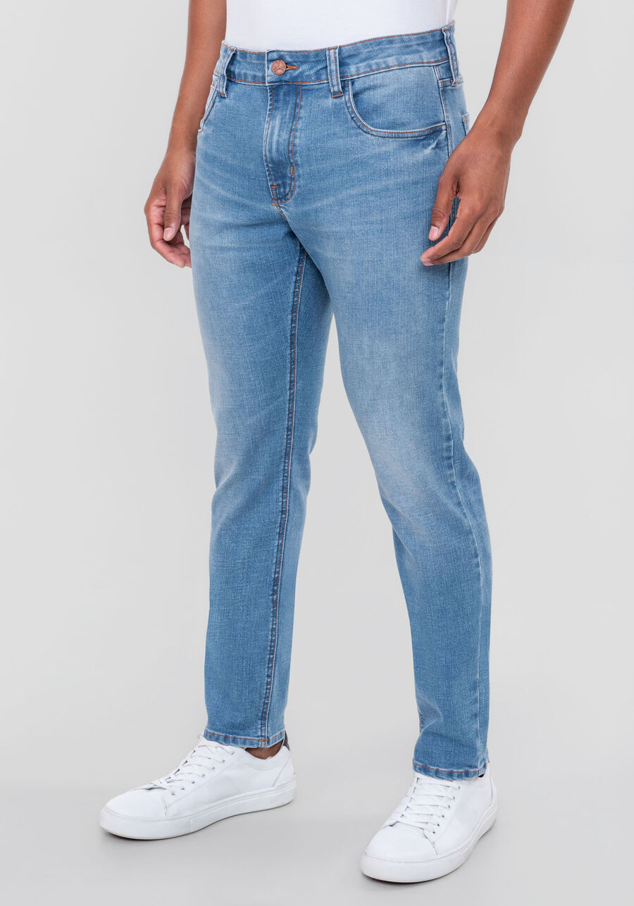 Calça Jeans Masculina Slim Clara com Clima Control, JEANS, large.