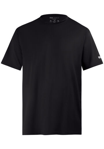 Camiseta Masculina De Mangas Curtas Em Malha De Poliamida, PRETO REATIVO. Camiseta Masculina De Mangas Curtas Em Malha De Poliamida, PRETO REATIVO, large.