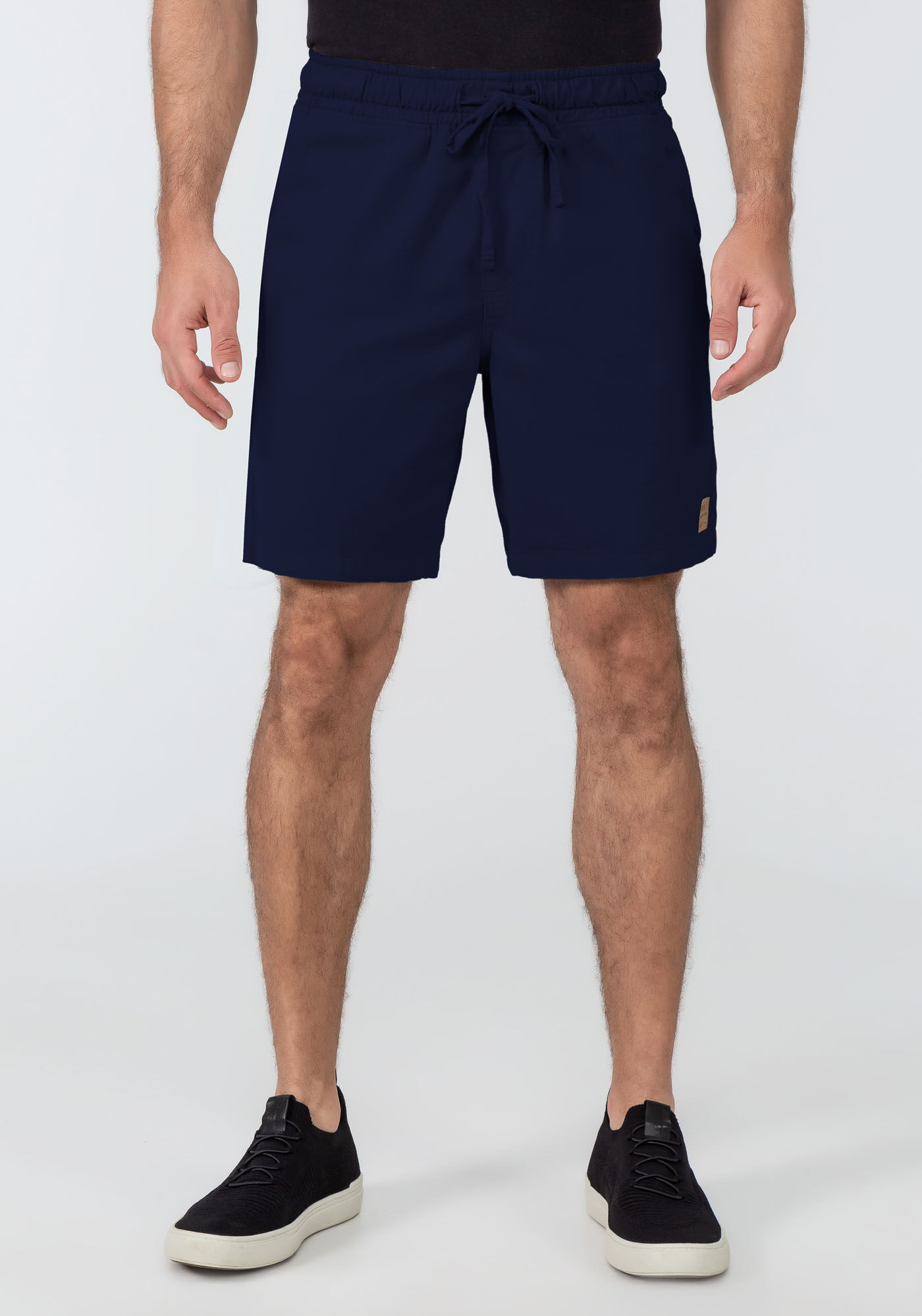 Shorts Sarja Masculina Jogging com Cadar&ccedil;o, MARINHO ACTION, large.