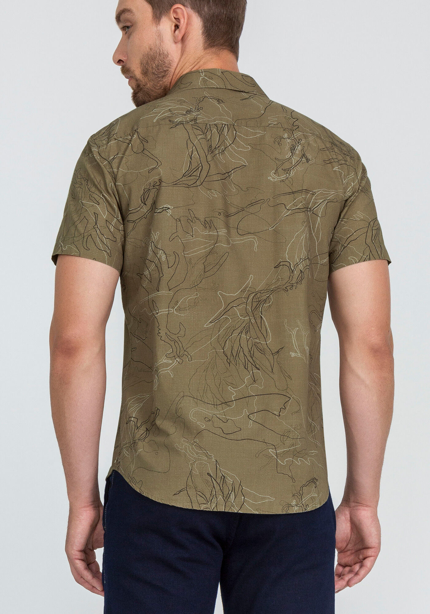 Camisa slim hot sale estampada