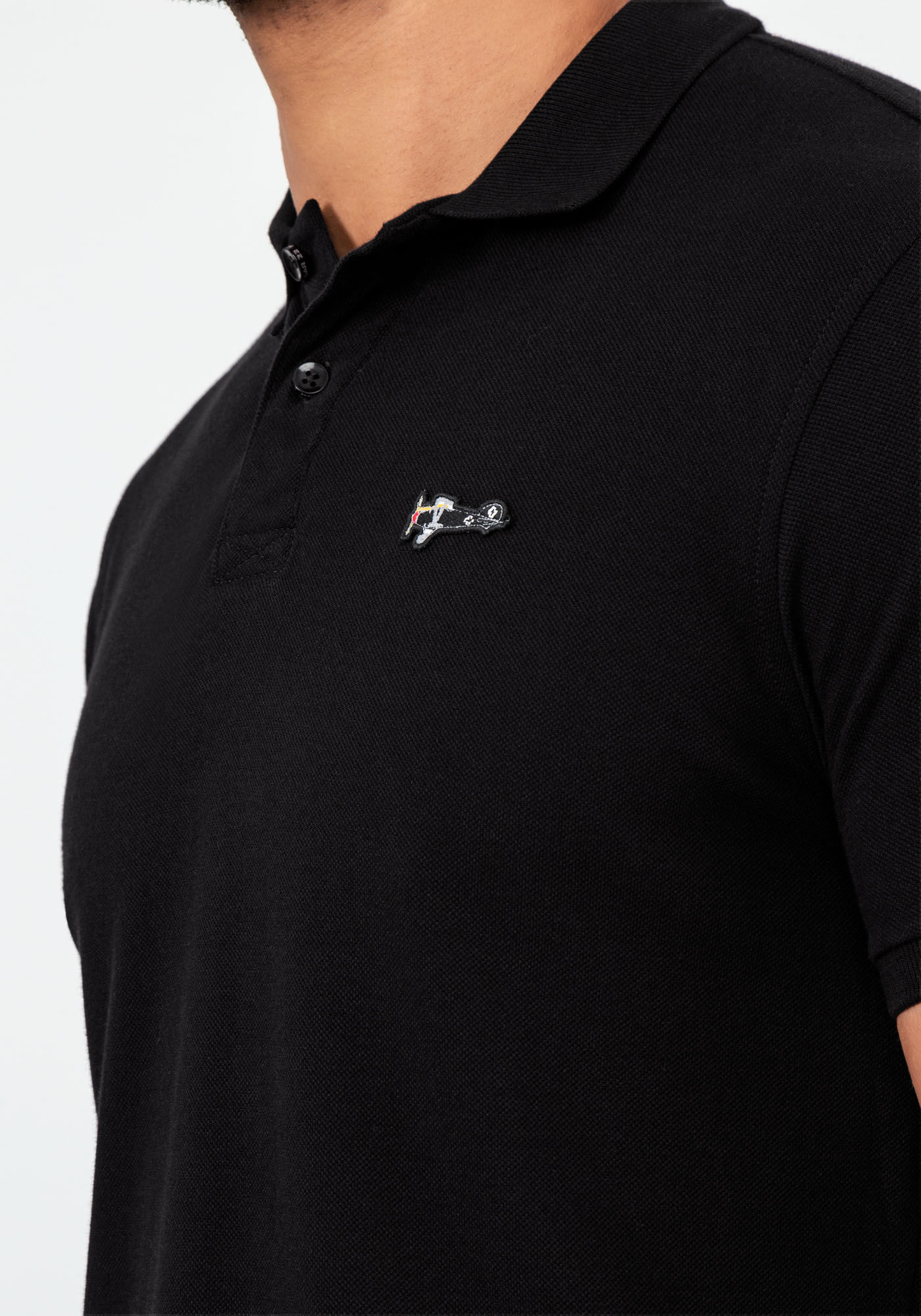 Camisa Polo Masculina Piquet Algod&atilde;o Pima, PRETO ALBATROS, large.