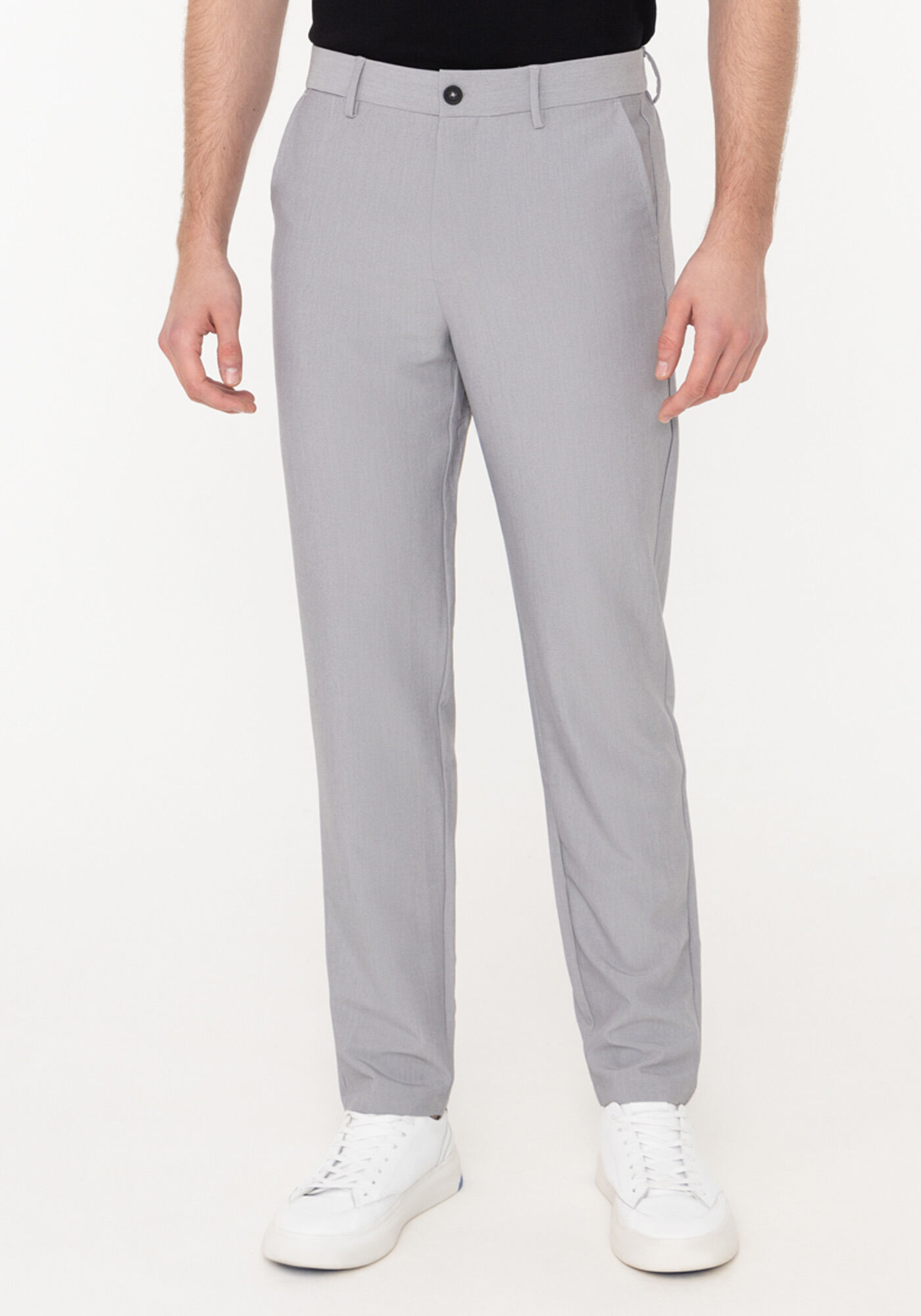 Cal&ccedil;a Masculina Com Bolsos E Passantes, MESCLA MEDIO, large.