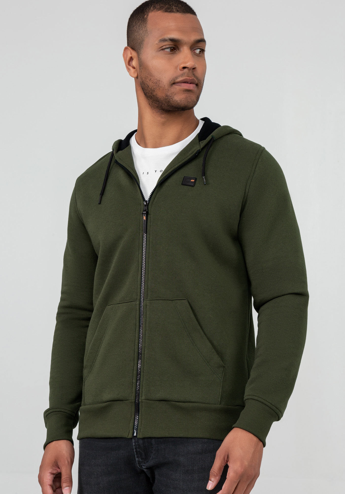 Jaqueta masculina com sales moletom