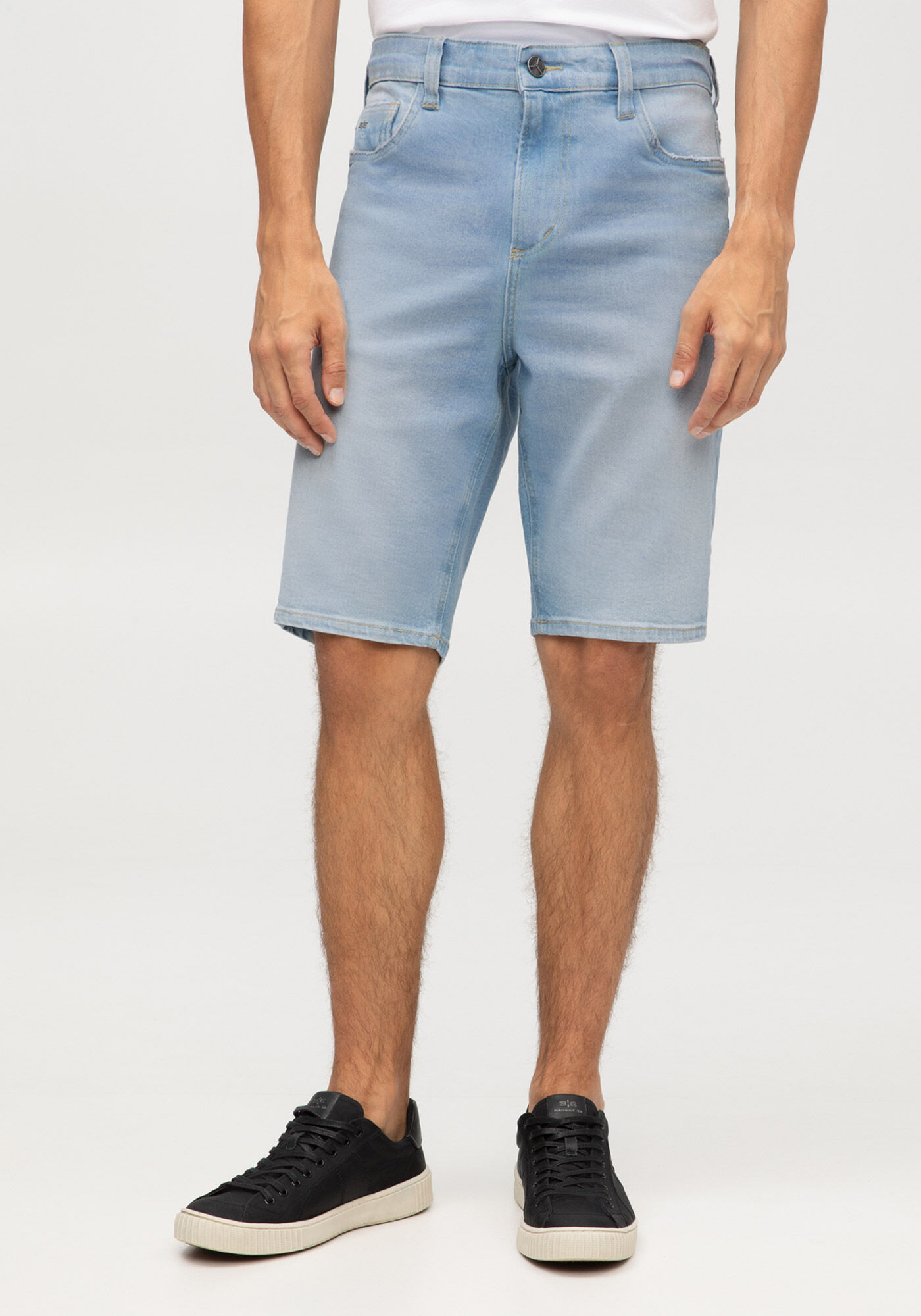 Bermuda Jeans Com Elastano, JEANS, large.