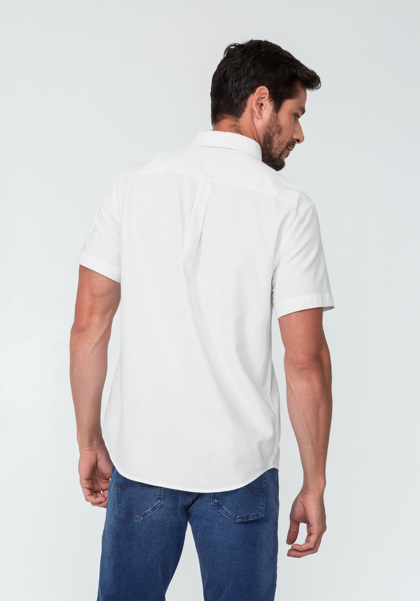 Camisa Manga Curta Comfort em Tecido Oxford | Hangar 33