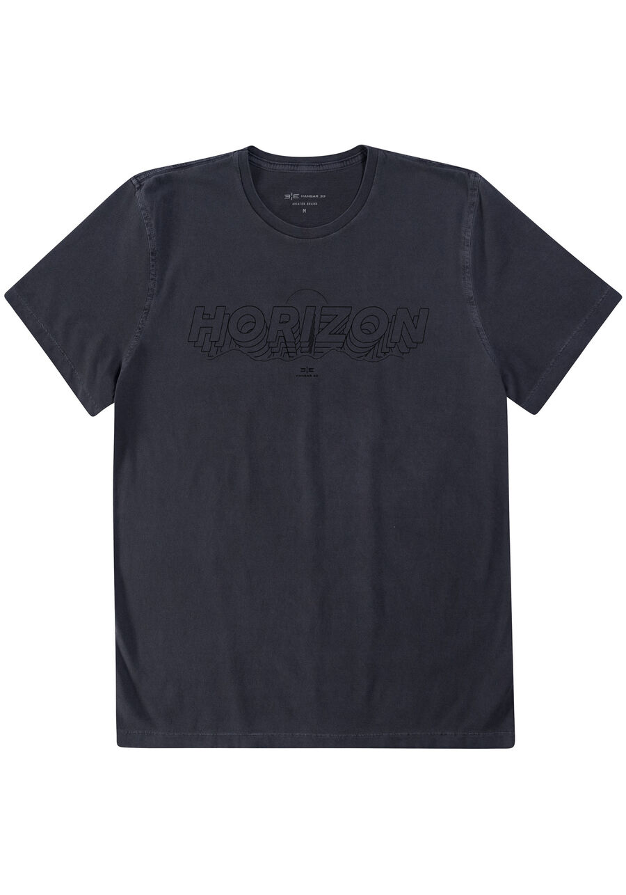 Camiseta em Malha Estampa Lettering, CINZA NOTI. Camiseta em Malha Estampa Lettering, CINZA NOTI, large.