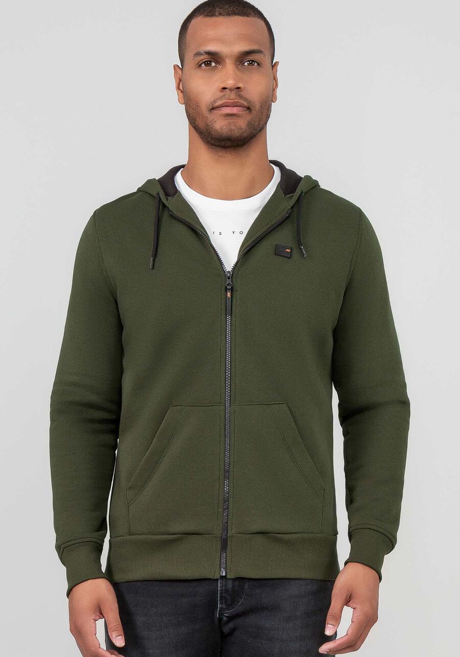 Jaqueta Masculina em Moletom Tal Pai Tal Filho, VERDE ROBUST. Jaqueta Masculina em Moletom Tal Pai Tal Filho, VERDE ROBUST, large.