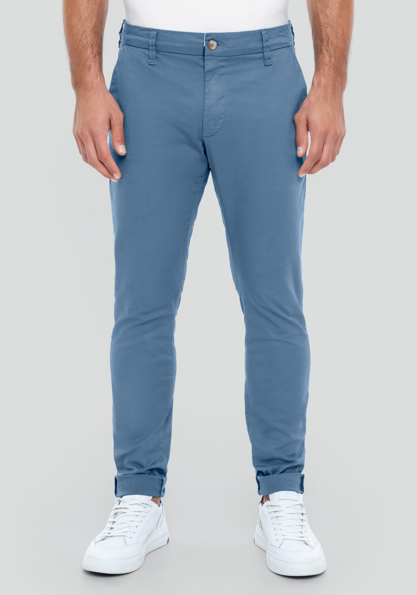 Calça sarja azul hotsell masculina