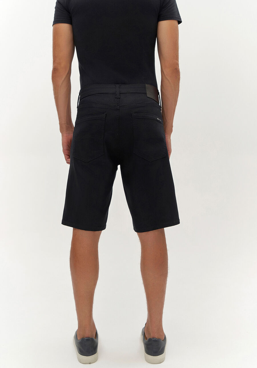 Bermuda Sarja Masculina Reta Não Desbota, PRETO REATIVO. Bermuda Sarja Masculina Reta Não Desbota, PRETO REATIVO, large.