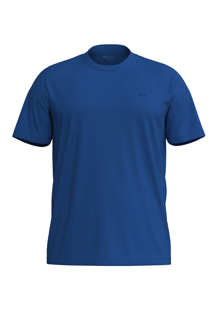 Camiseta De Mangas Curtas Em Meia Malha Colors Big & Tall, AZUL SPECTRUM. Camiseta De Mangas Curtas Em Meia Malha Colors Big & Tall, AZUL SPECTRUM, large.