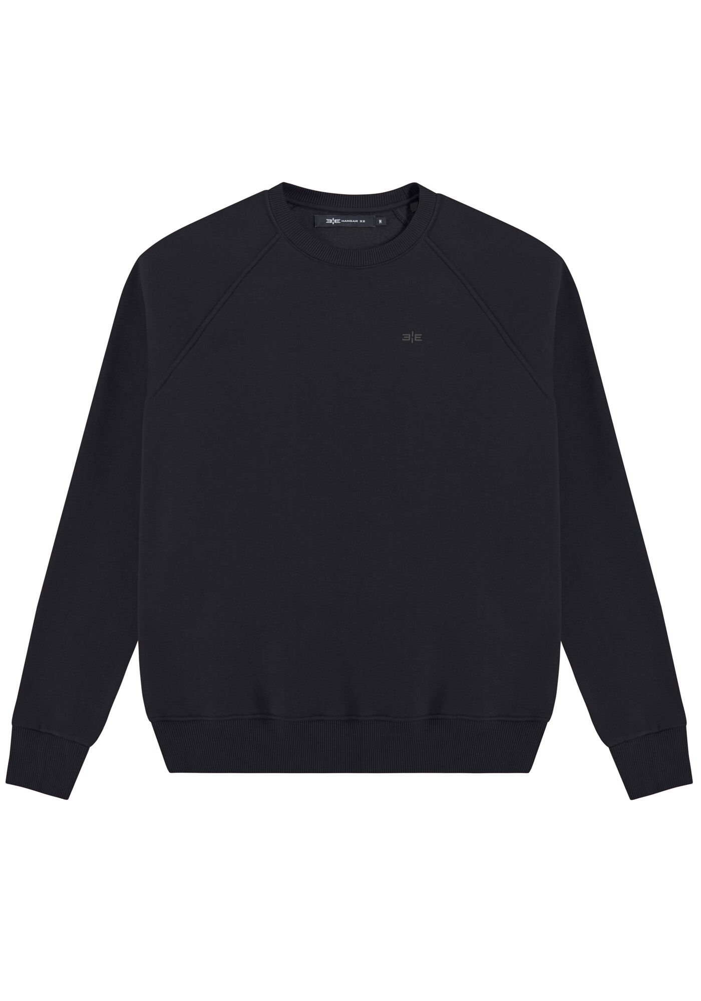 Blus&atilde;o Masculino em Moletom 3 Cabos com Punho, PRETO REATIVO, large.