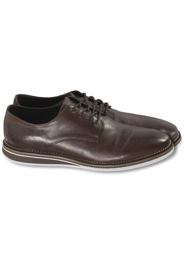 Sapato Masculino em Couro Derby Marrom, MARROM. Sapato Masculino em Couro Derby Marrom, MARROM, large.
