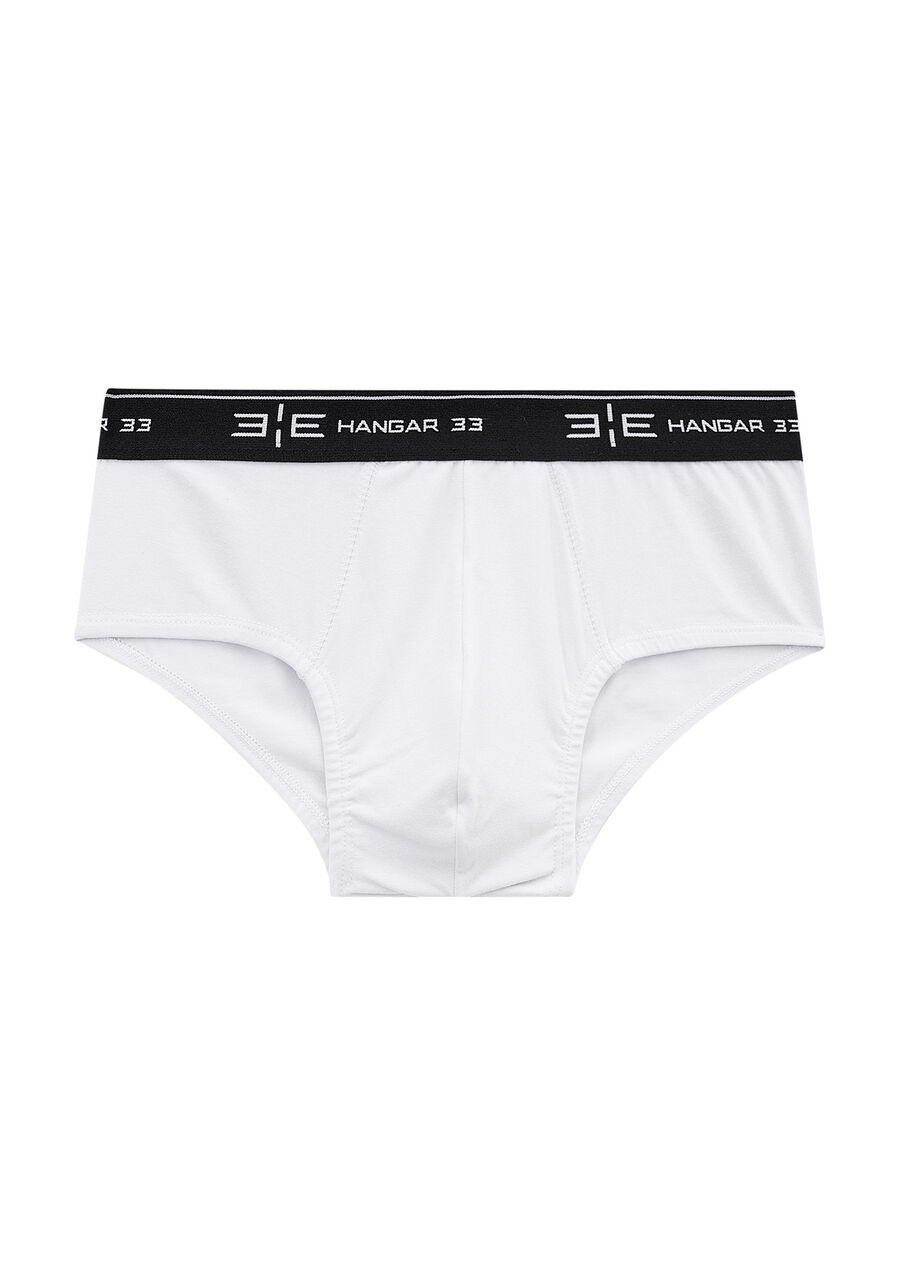 Cueca Slip Em Malha De Algodão Com Elastano, BRANCO. Cueca Slip Em Malha De Algodão Com Elastano, BRANCO, large.