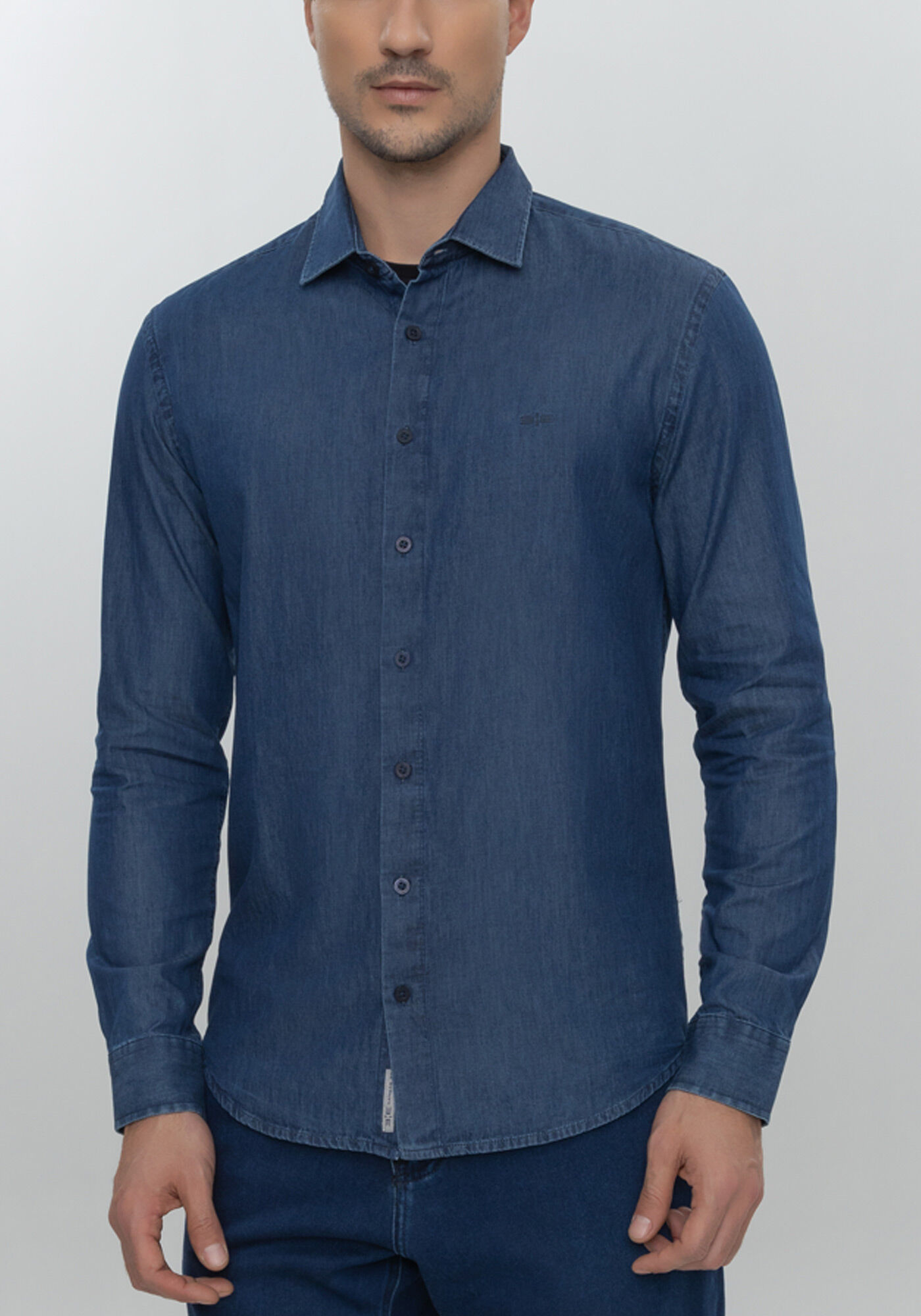 Camisa jeans hotsell masculina slim fit