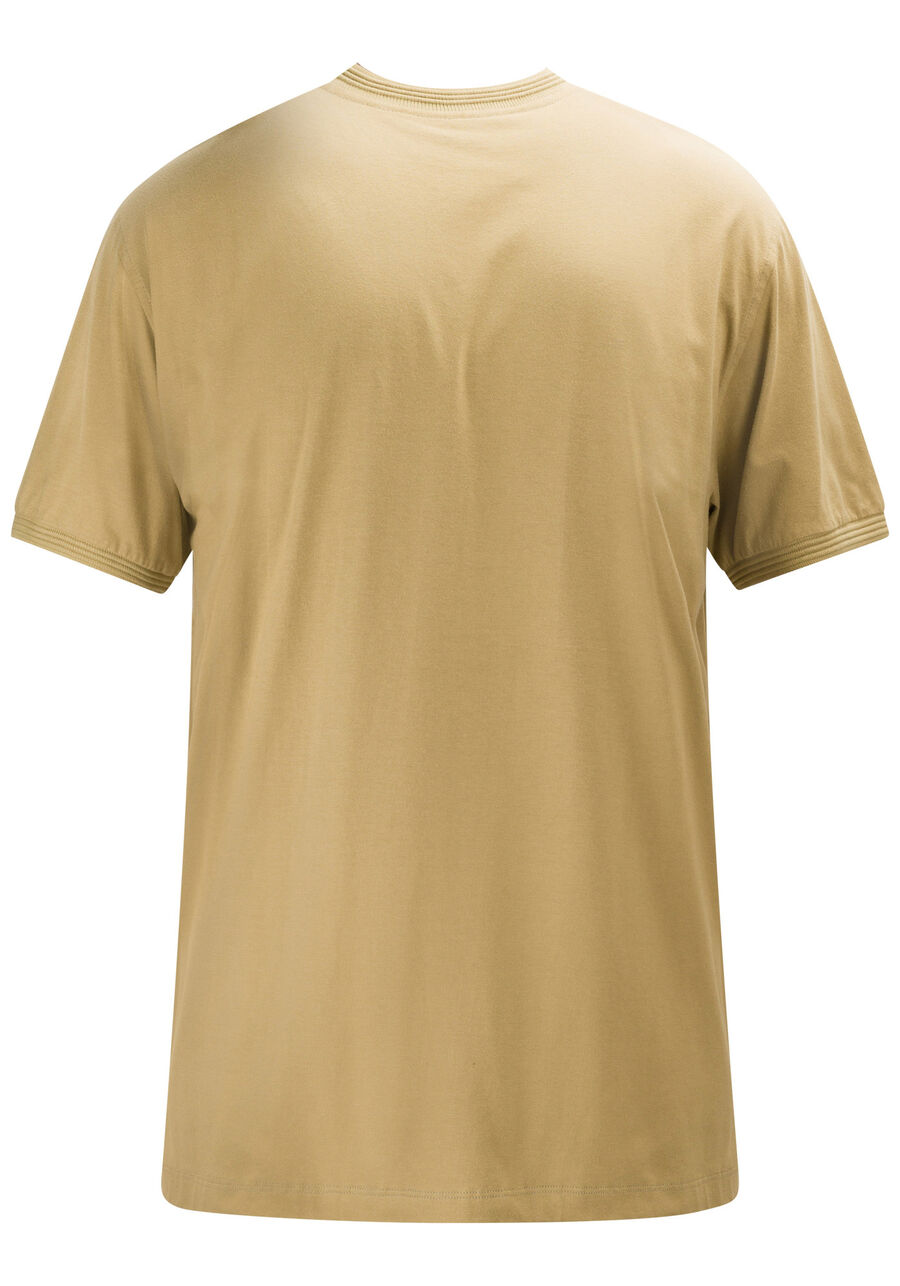 Camisa Masculina Big & Tall em Malha com Gola Padre, BEGE FUSION. Camisa Masculina Big & Tall em Malha com Gola Padre, BEGE FUSION, large.