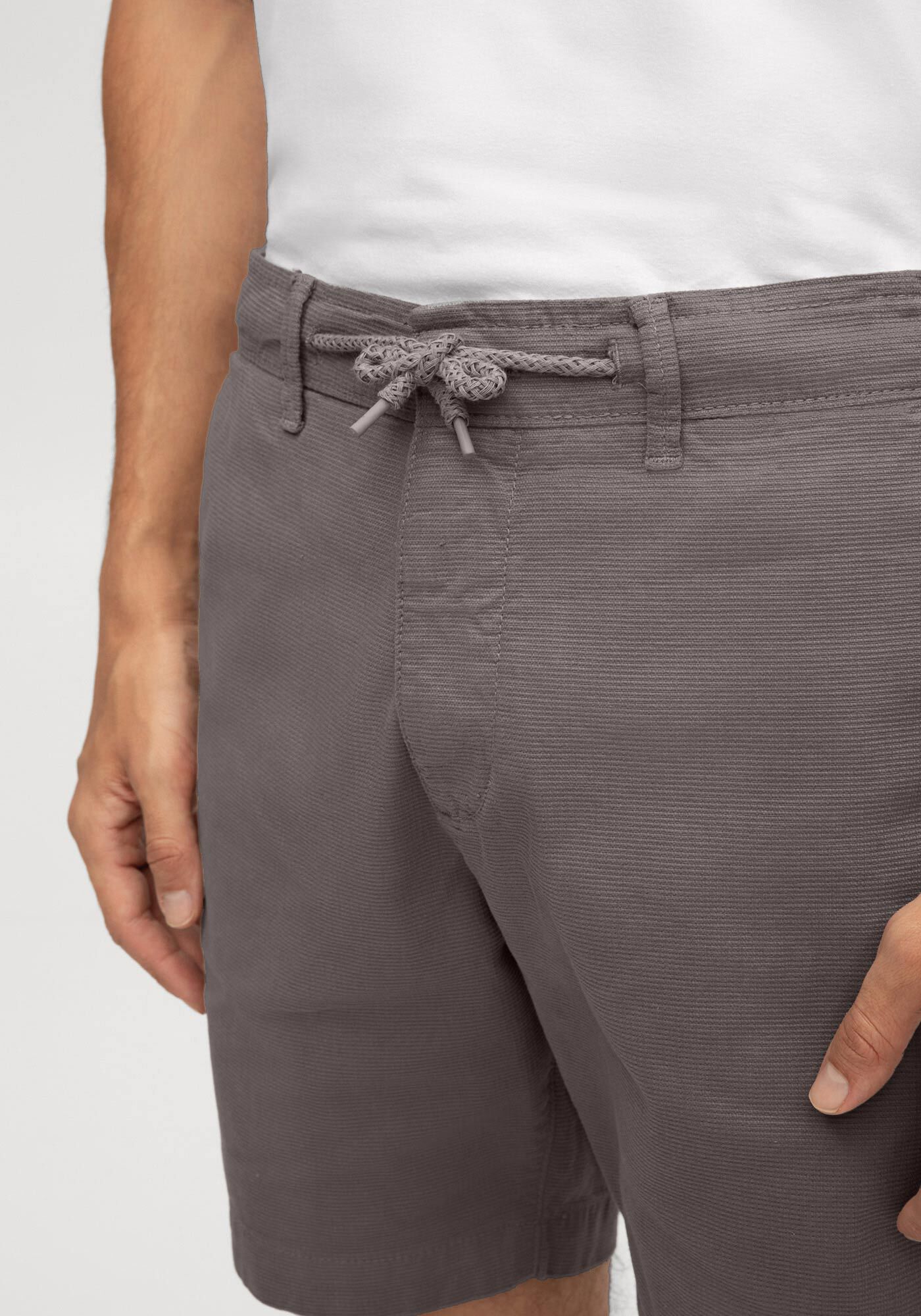 Shorts Sarja Masculino Jogger com Cadar&ccedil;o, CINZA CHANTERELLE, large.