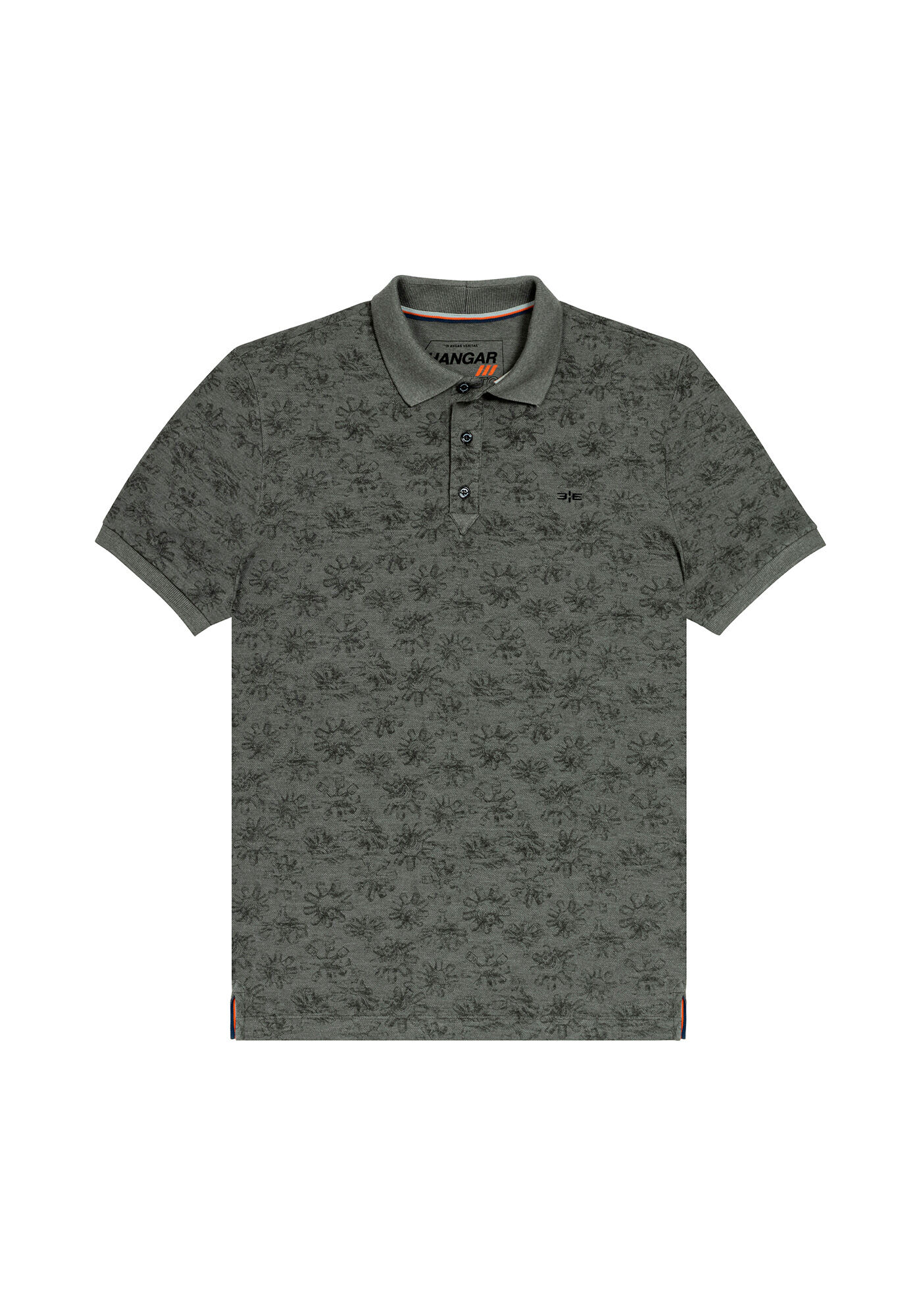 Camisa Polo Retil&iacute;nea Estampa, VERDE FURIA, large.