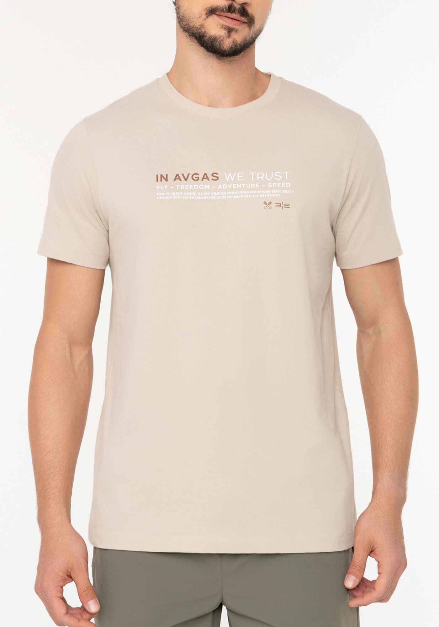 Camiseta De Mangas Curtas Em Meia Malha Peletizada, BEGE SILVERSTONE, large.