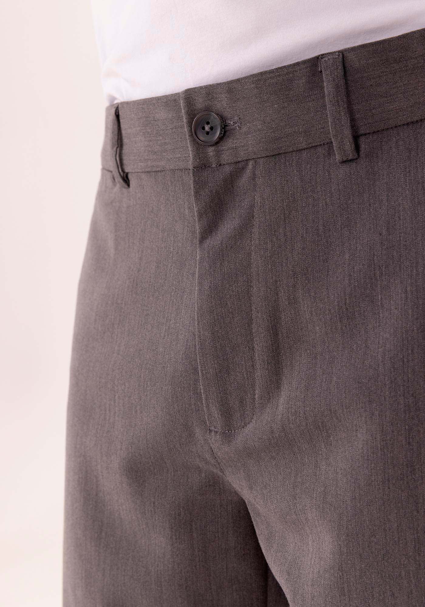 Bermuda Com Bolsos E Passantes Em Tecido Plano, MESCLA MEDIO, large.