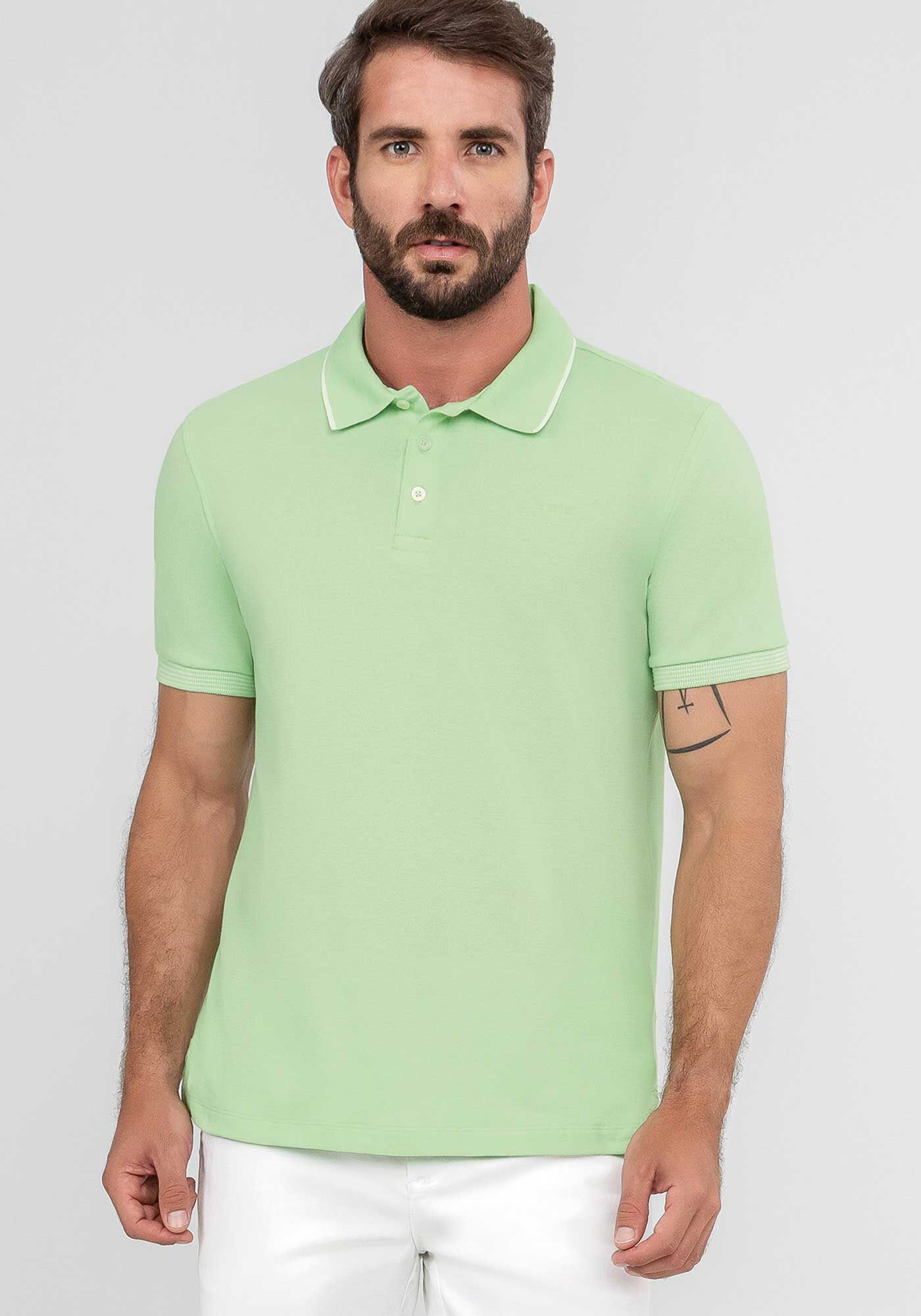 Camisa Polo Masculina Color em Malha Piquet Hangar 33