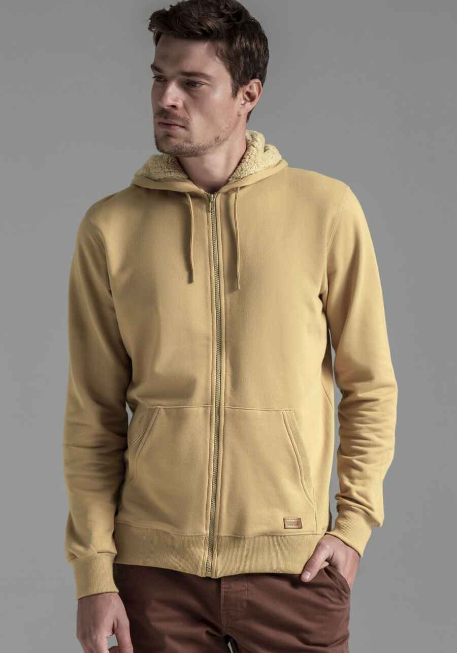 Jaqueta Masculina Tal Pai Tal Filho com Capuz Pelo, BEGE SERGE. Jaqueta Masculina Tal Pai Tal Filho com Capuz Pelo, BEGE SERGE, large.