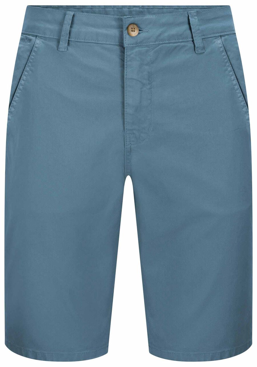 Bermuda Reta Radial Com Bolsos Em Sarja De Alfaiataria, AZUL PARAISO. Bermuda Reta Radial Com Bolsos Em Sarja De Alfaiataria, AZUL PARAISO, large.