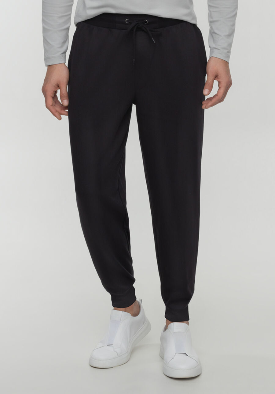 Calça Com Bolsos Funcionais E Cadarço Regulável, PRETO REATIVO. Calça Com Bolsos Funcionais E Cadarço Regulável, PRETO REATIVO, large.