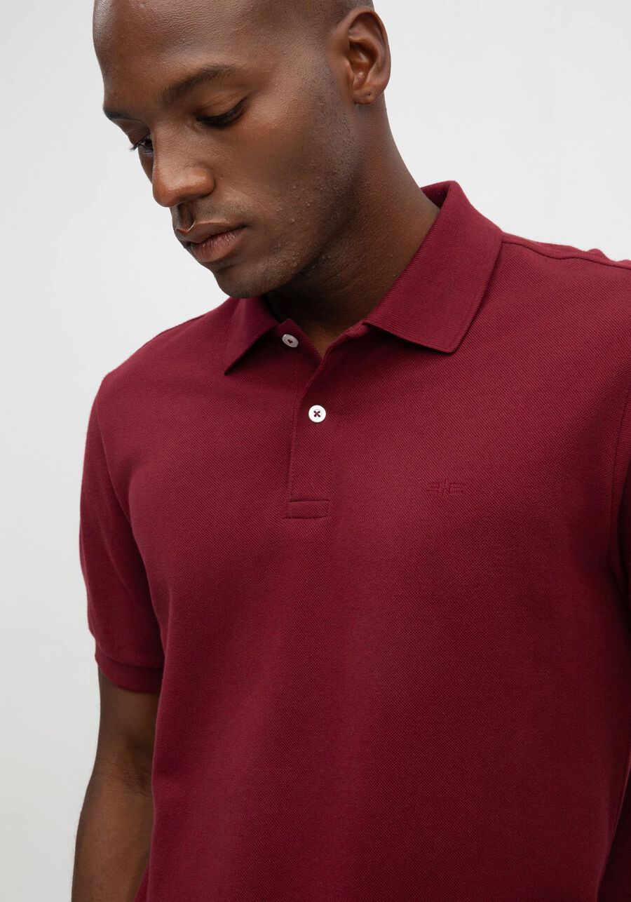 Camisa Polo De Mangas Curtas Colors Em Malha Mercerizada, BORDO BURN RED. Camisa Polo De Mangas Curtas Colors Em Malha Mercerizada, BORDO BURN RED, large.