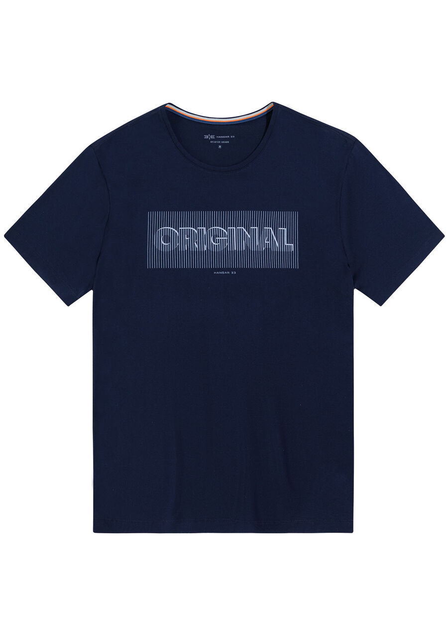 Camiseta Masculina em Malha Viscose Estampada, MARINHO ACTION. Camiseta Masculina em Malha Viscose Estampada, MARINHO ACTION, large.