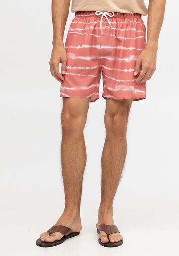 Shorts Masculino em Tecido Plano Estampado Rosa, ROSA CADMIUM. Shorts Masculino em Tecido Plano Estampado Rosa, ROSA CADMIUM, large.